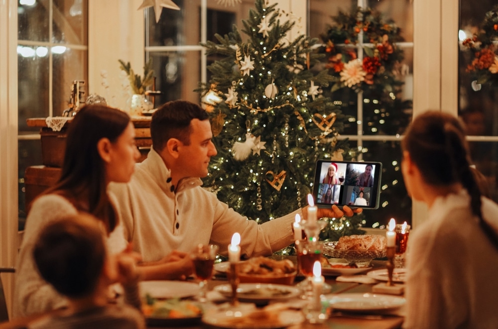 family enjoying a holiday dinner together